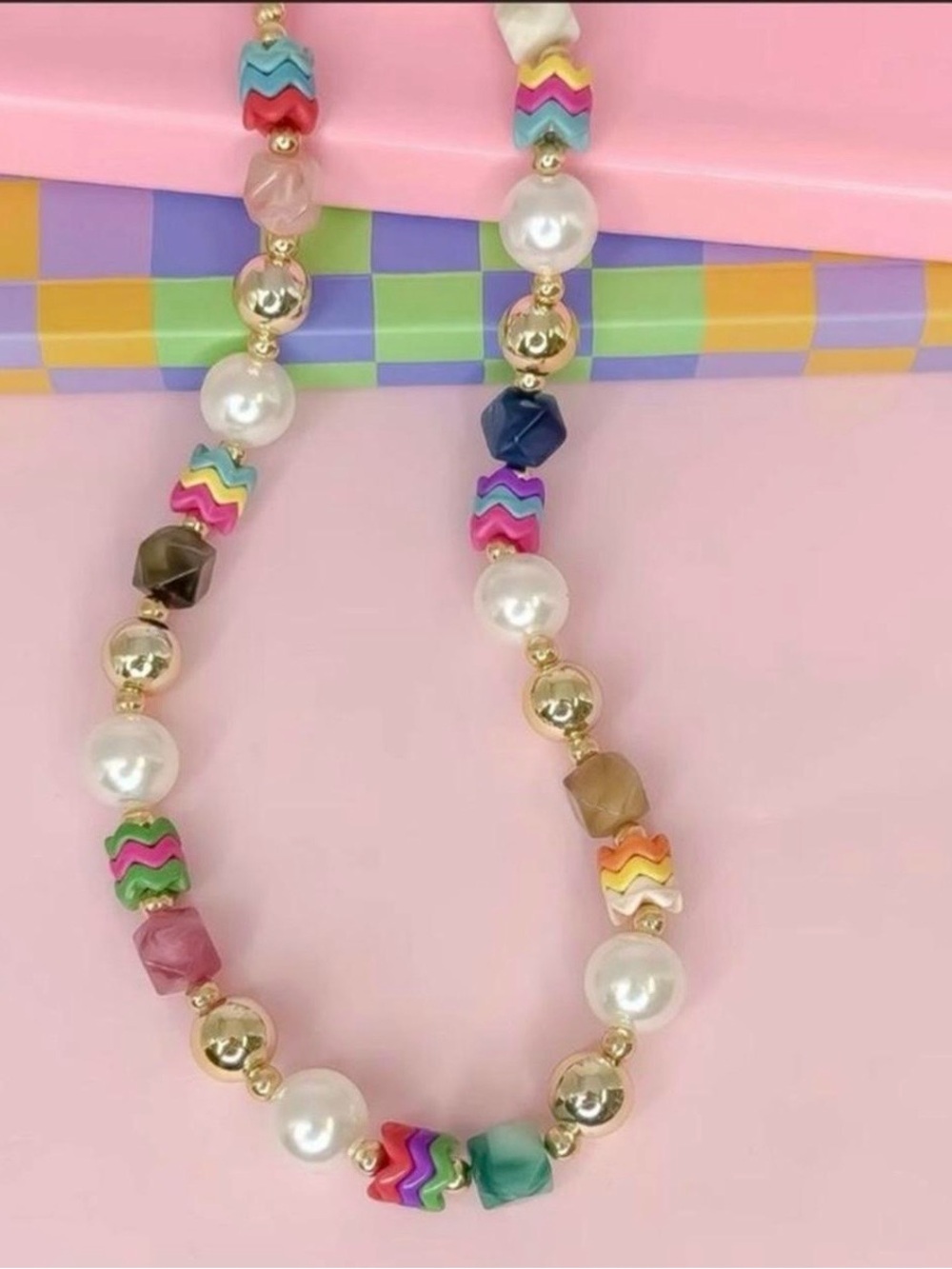 new Ziggy Pearl Pop in Gold Tone Necklace by Treasure Jewels